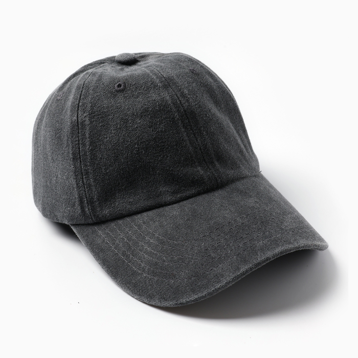 Кепка для мальчика, однотонная, серая, размер 55-57